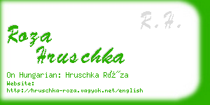 roza hruschka business card